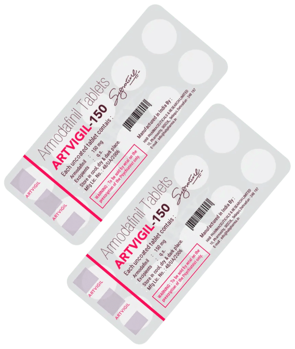 Buy Artvigil 150mg Armodafinil Tablets Online – UK & EU International Fast Delivery (5-7 days)