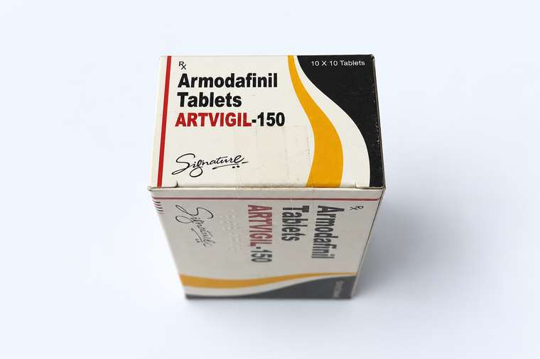 Artvigil 150mg armodafinil box by HAB Pharma, alternate view