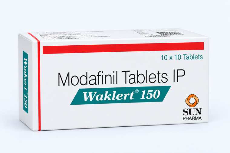 Waklert 150mg armodafinil box by Sun Pharma